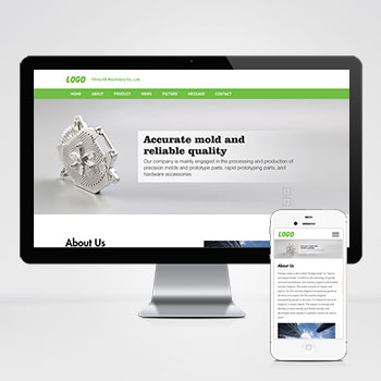 (自適應手機端)綠色五金零件英文PHP外貿網站建設案例 精密模具零件加工類網站制作案例