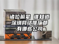 諸位前輩 誰知道深圳網絡推廣都有哪些公司