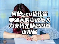 網站seo優化需要強大的資源與人力支持才能穩固首頁排名