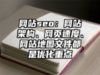 網站seo：網站架構、網頁速度、網站地圖文件都是優化重點